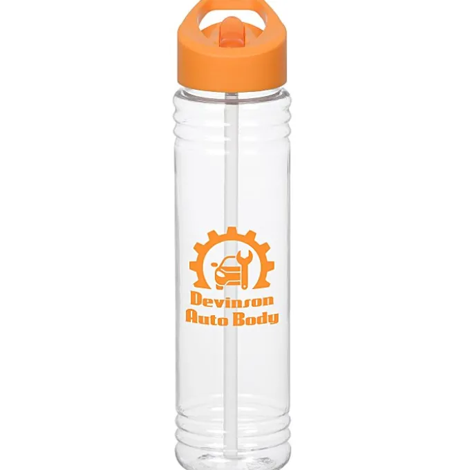 Clear Impact Adventure Bottle with Flip Straw Lid - 32 oz