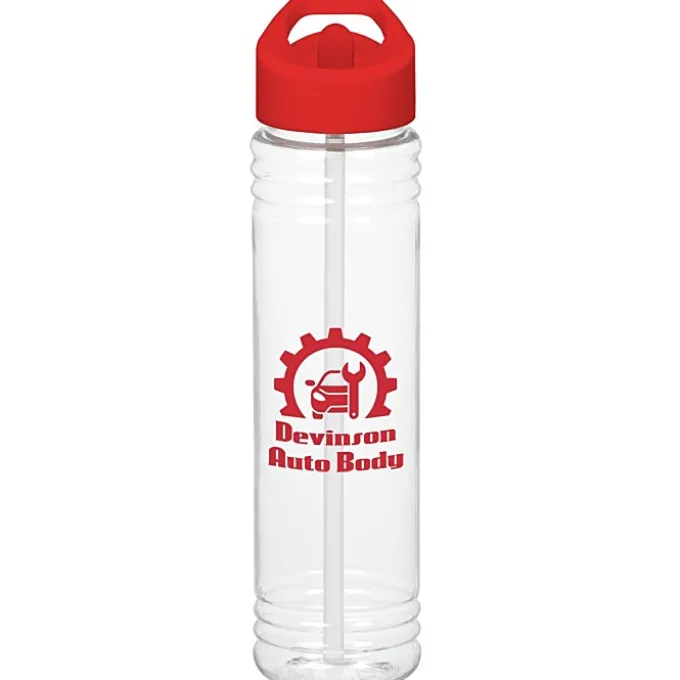 Clear Impact Adventure Bottle with Flip Straw Lid - 32 oz