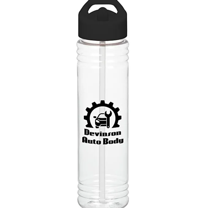 Clear Impact Adventure Bottle with Flip Straw Lid - 32 oz