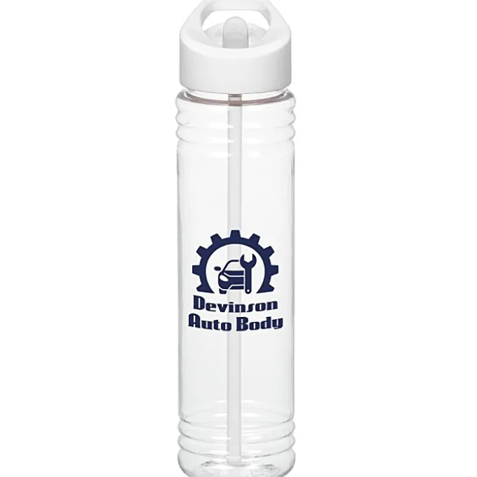 Clear Impact Adventure Bottle with Flip Straw Lid - 32 oz