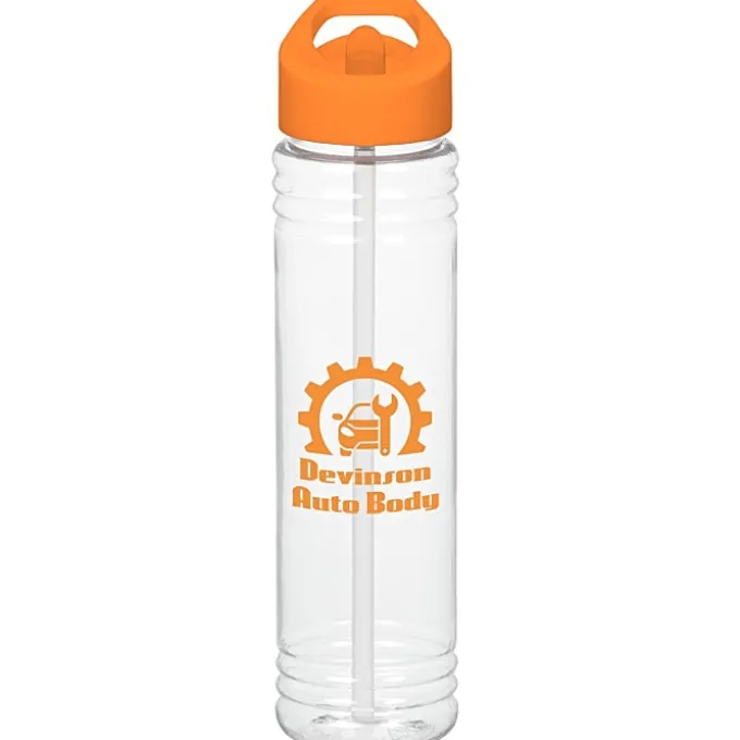Clear Impact Adventure Bottle with Flip Straw Lid - 32 oz