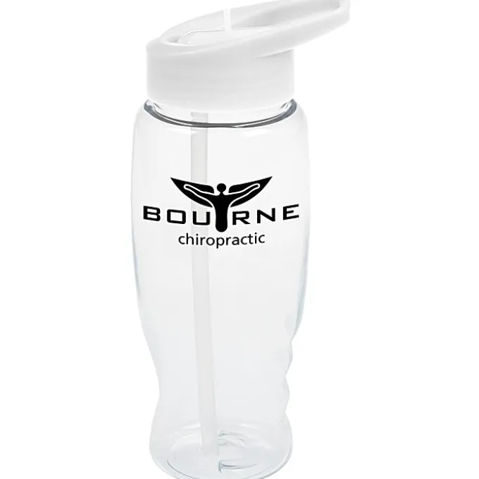 Clear Impact Comfort Grip Bottle with Flip Straw Lid - 27 oz.