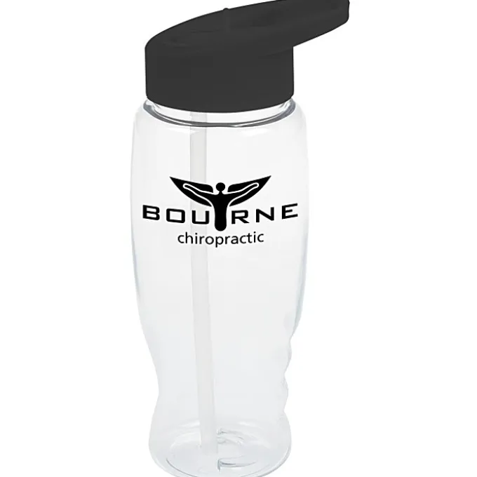 Clear Impact Comfort Grip Bottle with Flip Straw Lid - 27 oz.