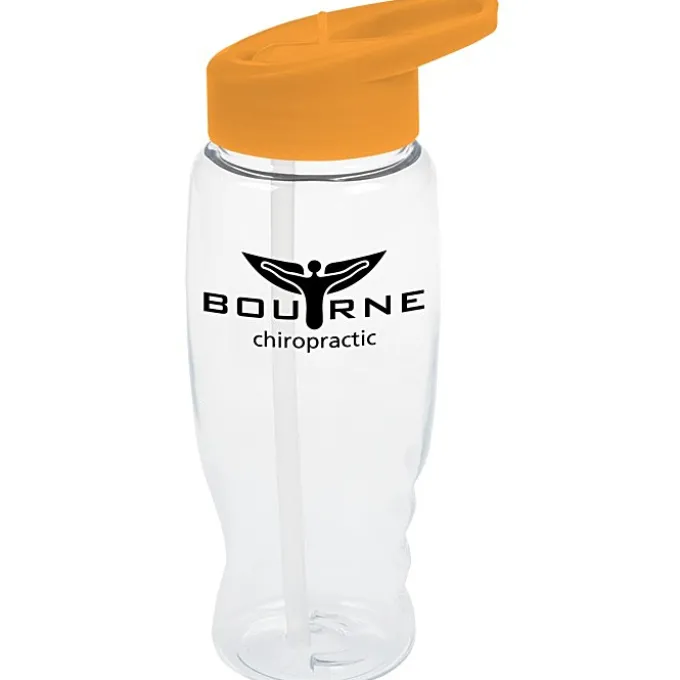 Clear Impact Comfort Grip Bottle with Flip Straw Lid - 27 oz.