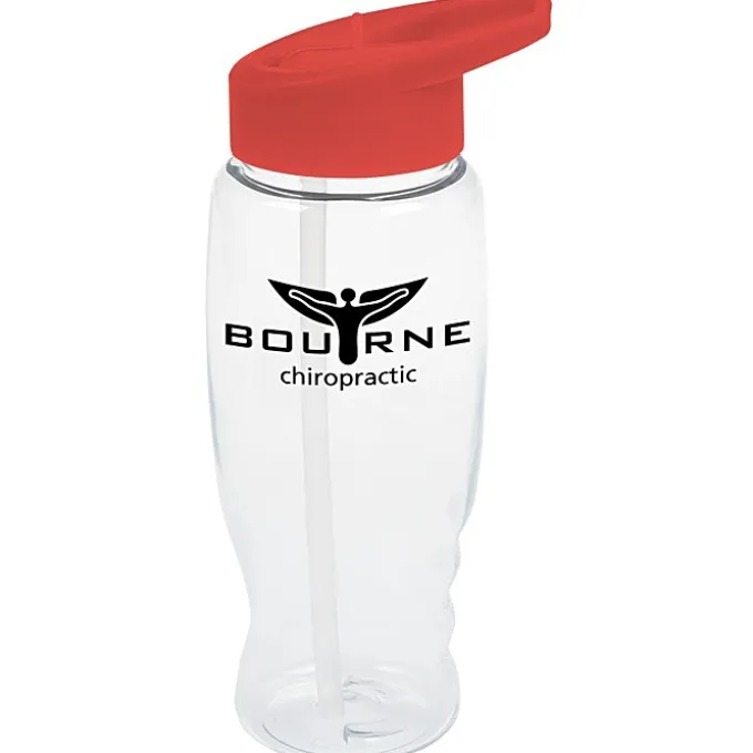 Clear Impact Comfort Grip Bottle with Flip Straw Lid - 27 oz.