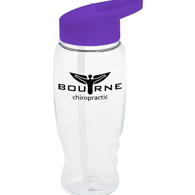 Clear Impact Comfort Grip Bottle with Flip Straw Lid - 27 oz.