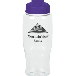 Clear Impact Comfort Grip Bottle with Flip Drink Lid - 27 oz.