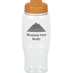 Clear Impact Comfort Grip Bottle with Flip Drink Lid - 27 oz.