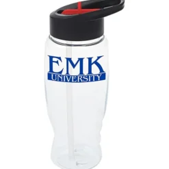 Clear Impact Comfort Grip Bottle with Two-Tone Flip Straw Lid - 27 oz.