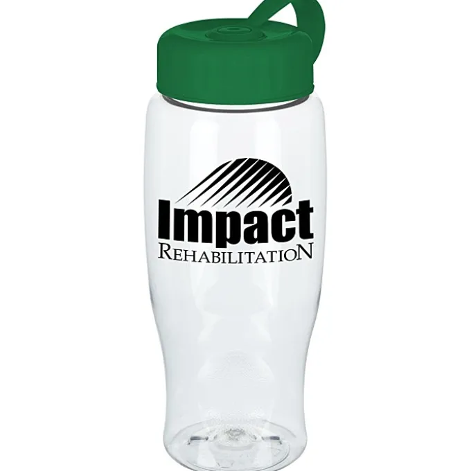 Clear Impact Comfort Grip Bottle with Tethered Lid - 27 oz.