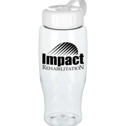 Clear Impact Comfort Grip Bottle with Tethered Lid - 27 oz.