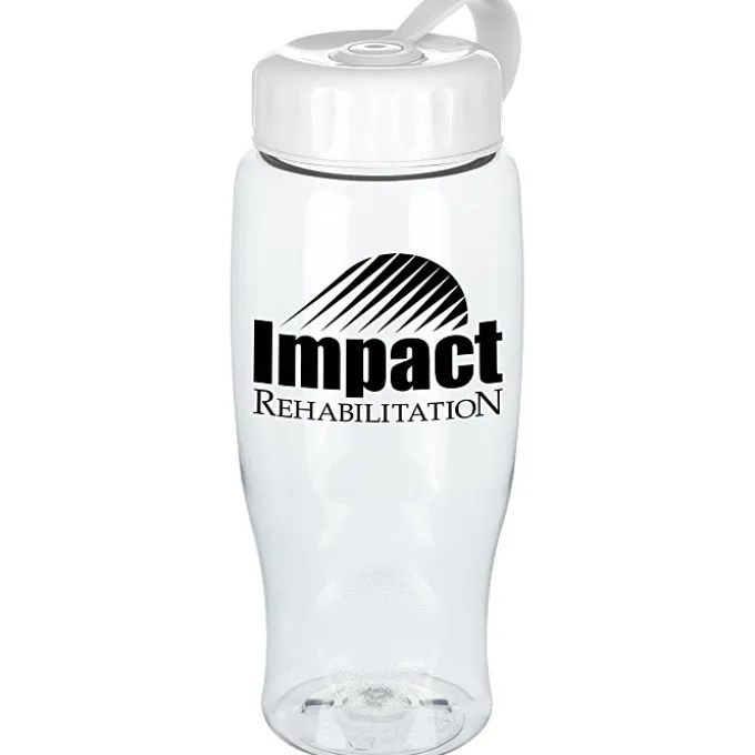 Clear Impact Comfort Grip Bottle with Tethered Lid - 27 oz.