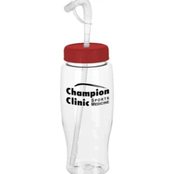 Clear Impact Comfort Grip Bottle with Straw Lid - 27 oz