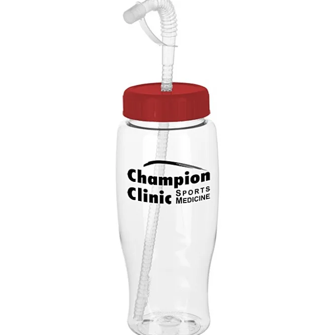 Clear Impact Comfort Grip Bottle with Straw Lid - 27 oz