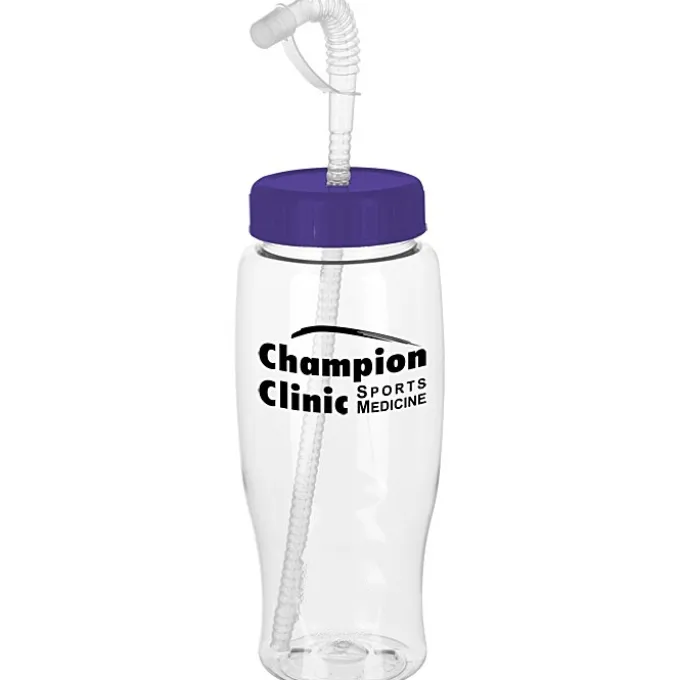 Clear Impact Comfort Grip Bottle with Straw Lid - 27 oz
