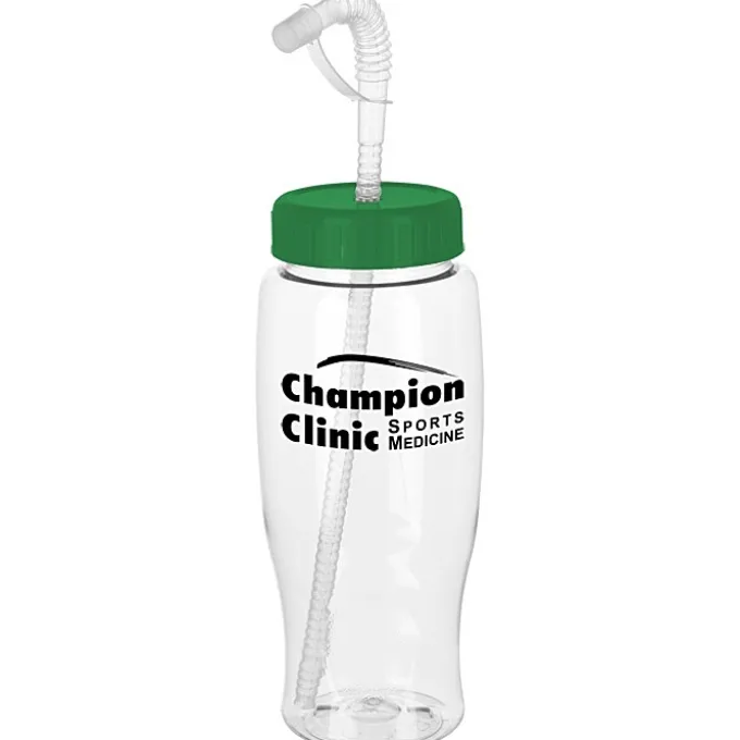 Clear Impact Comfort Grip Bottle with Straw Lid - 27 oz
