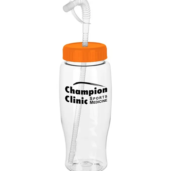 Clear Impact Comfort Grip Bottle with Straw Lid - 27 oz