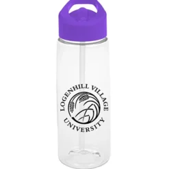 Clear Impact Flair Bottle with Flip Straw Lid - 26 oz