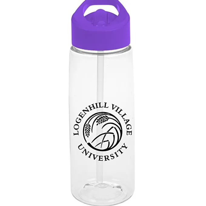 Clear Impact Flair Bottle with Flip Straw Lid - 26 oz