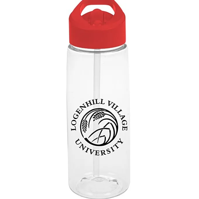 Clear Impact Flair Bottle with Flip Straw Lid - 26 oz
