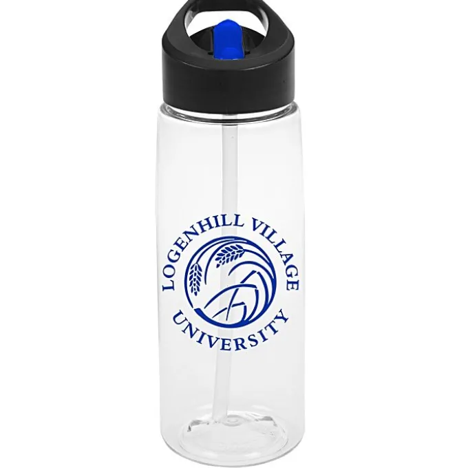 Clear Impact Flair Bottle with Two-Tone Flip Straw Lid - 26 oz