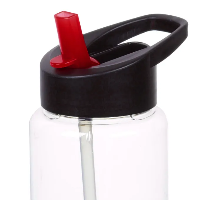 Clear Impact Guzzler Sport Bottle with Two-Tone Flip Straw Lid - 32 oz