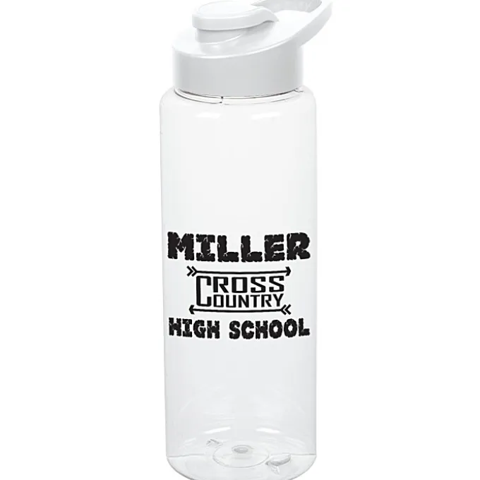 Clear Impact Guzzler Sport Bottle with Flip Carry Lid - 32 oz
