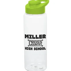 Clear Impact Guzzler Sport Bottle with Flip Carry Lid - 32 oz