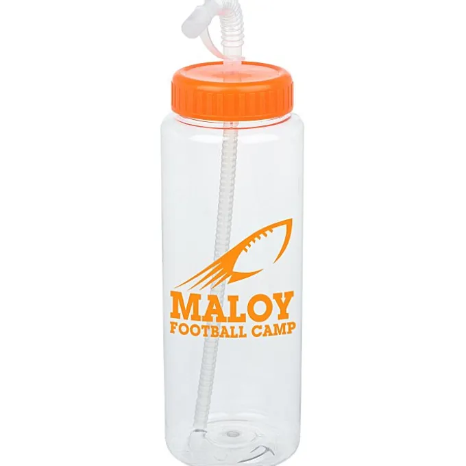 Clear Impact Guzzler Sport Bottle with Straw Lid - 32 oz