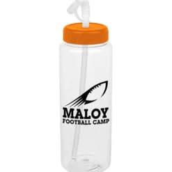 Clear Impact Guzzler Sport Bottle with Straw Lid - 32 oz