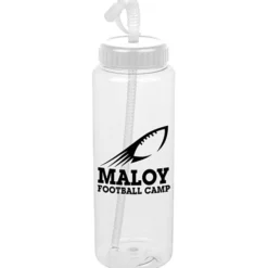 Clear Impact Guzzler Sport Bottle with Straw Lid - 32 oz