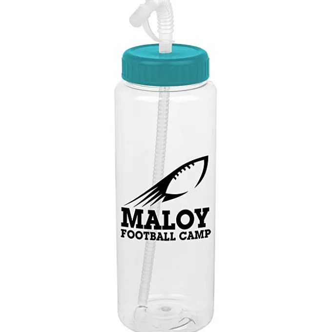 Clear Impact Guzzler Sport Bottle with Straw Lid - 32 oz