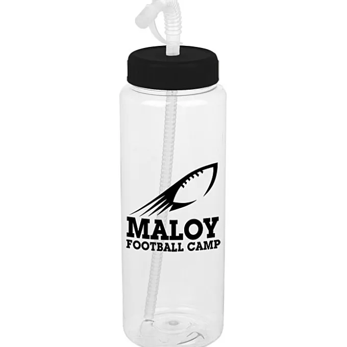 Clear Impact Guzzler Sport Bottle with Straw Lid - 32 oz