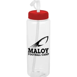 Clear Impact Guzzler Sport Bottle with Straw Lid - 32 oz