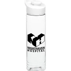 Clear Impact Halcyon Water Bottle with Flip Carry Lid - 24 oz