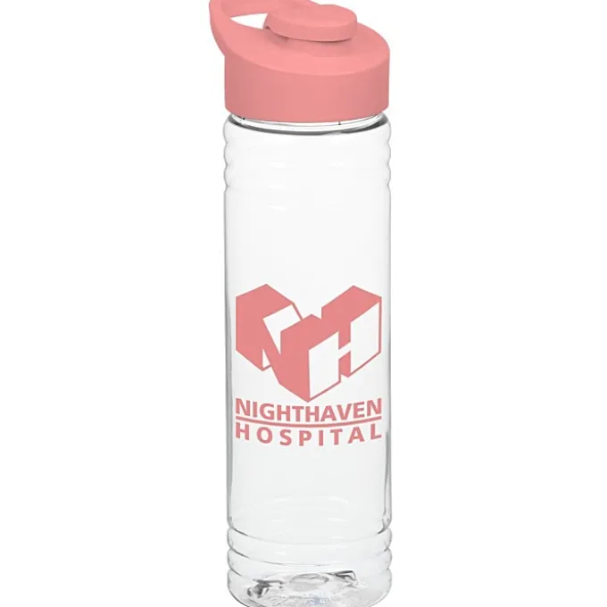 Clear Impact Halcyon Water Bottle with Flip Carry Lid - 24 oz