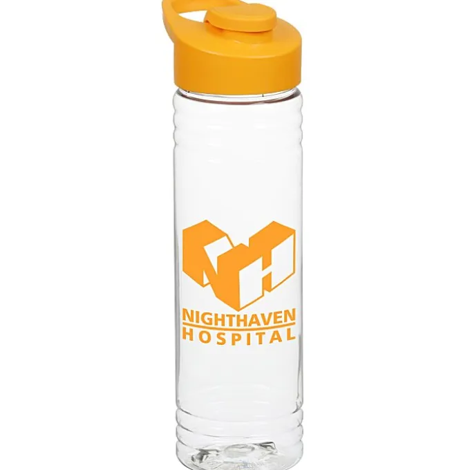 Clear Impact Halcyon Water Bottle with Flip Carry Lid - 24 oz