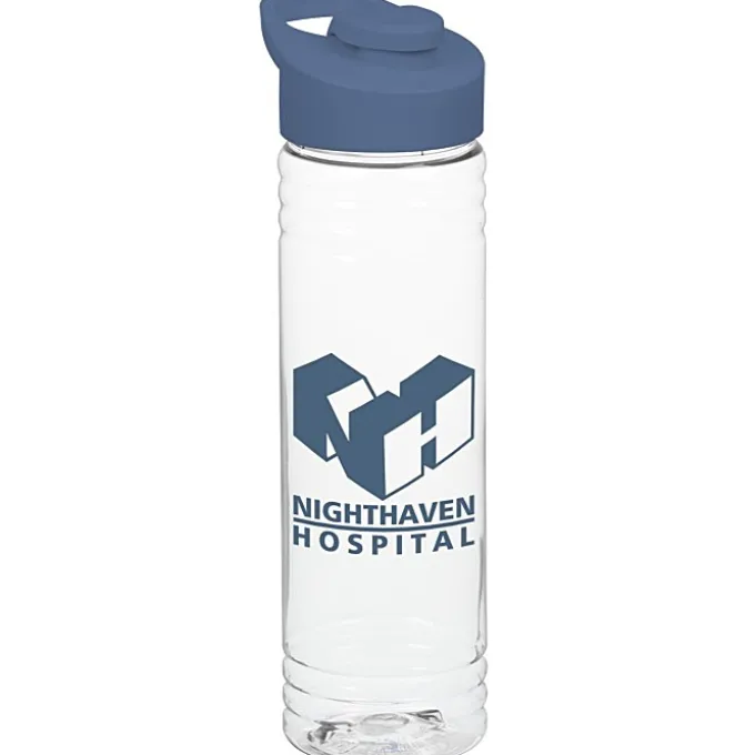 Clear Impact Halcyon Water Bottle with Flip Carry Lid - 24 oz