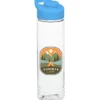 Clear Impact Halcyon Water Bottle with Flip Carry Lid - 24 oz - Full Color