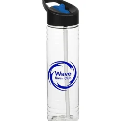 Clear Impact Halcyon Water Bottle with Two-Tone Flip Straw Lid - 24 oz