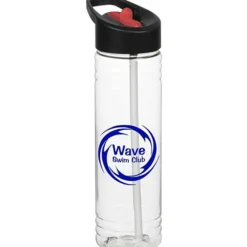Clear Impact Halcyon Water Bottle with Two-Tone Flip Straw Lid - 24 oz