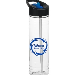 Clear Impact Halcyon Water Bottle with Two-Tone Flip Straw Lid - 24 oz