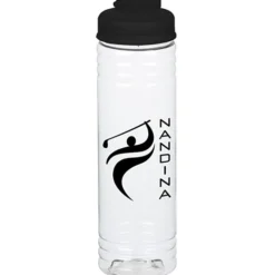 Clear Impact Halcyon Water Bottle with Flip Drink Lid - 24 oz