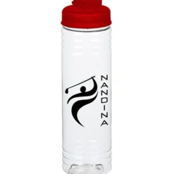 Clear Impact Halcyon Water Bottle with Flip Drink Lid - 24 oz