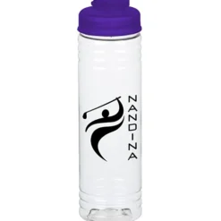 Clear Impact Halcyon Water Bottle with Flip Drink Lid - 24 oz