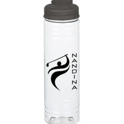 Clear Impact Halcyon Water Bottle with Flip Drink Lid - 24 oz