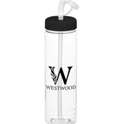 Clear Impact Halcyon Water Bottle with Straw Lid - 24 oz