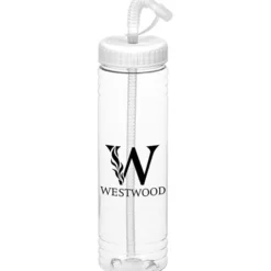 Clear Impact Halcyon Water Bottle with Straw Lid - 24 oz