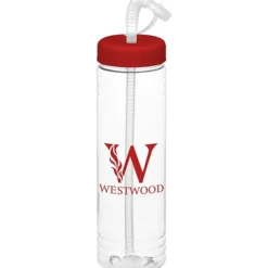Clear Impact Halcyon Water Bottle with Straw Lid - 24 oz