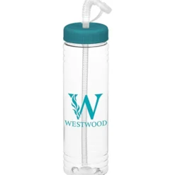 Clear Impact Halcyon Water Bottle with Straw Lid - 24 oz